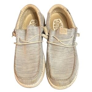 Hey‎ Dude Wally Stretch Sox Storm White Mens Size 9 Slip On Loafers 41898-1UO